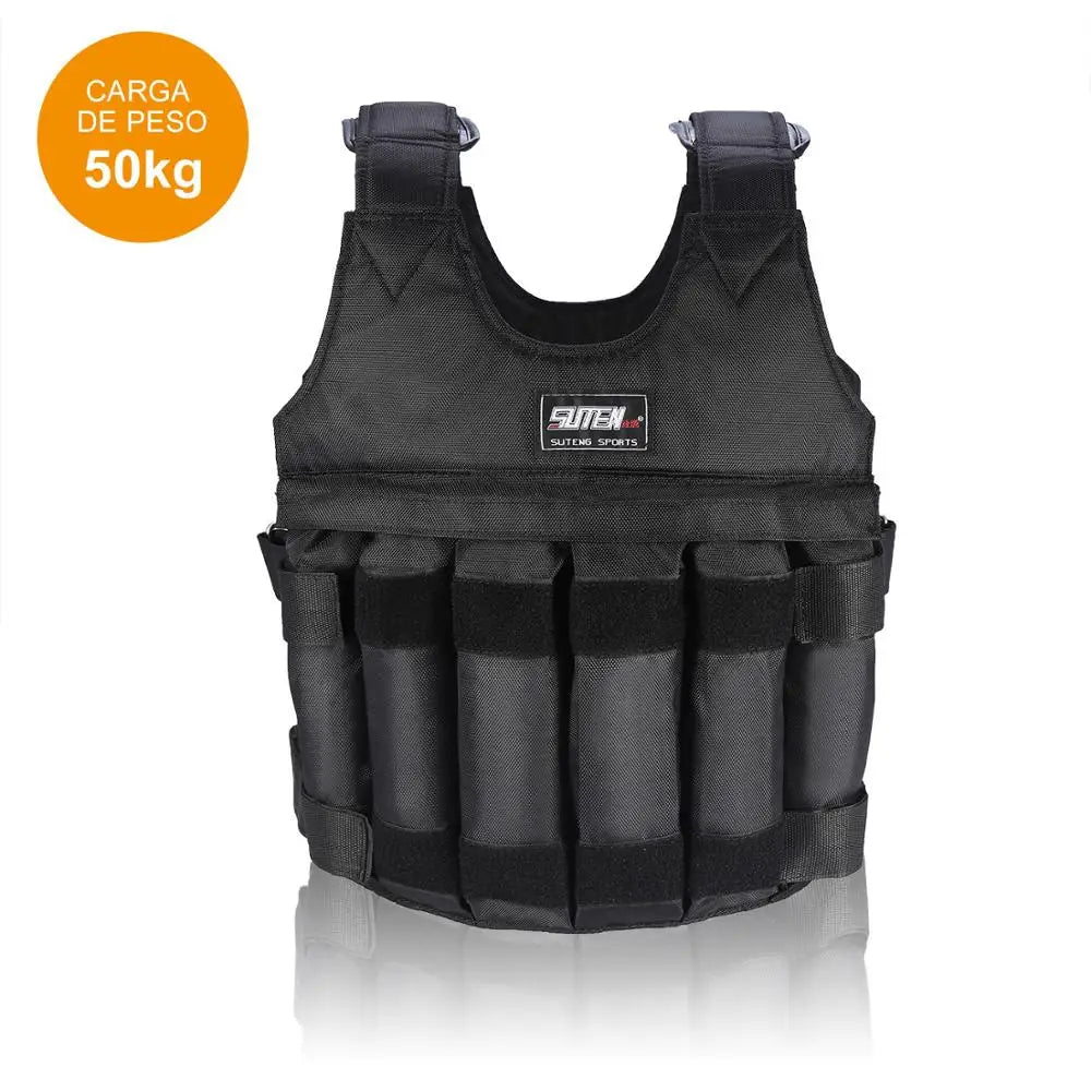 20Kg 50Kg Loading Weighted Vest Adjustable Exercise Training Fitness Jacket Gym Workout Boxing Vest Sand Fitness Waistcoat